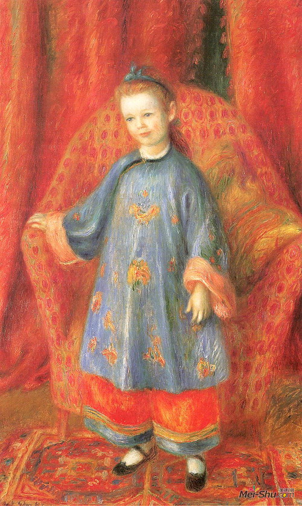 威廉·詹姆斯·格莱肯斯(William James Glackens)高清作品《Lenna, the Artist's Daughter, in a Chinese Costume》