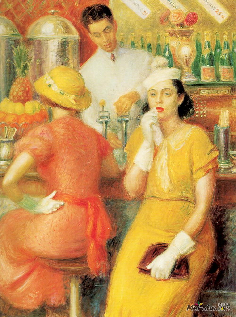 威廉·詹姆斯·格莱肯斯 年代:1935;美国 风格:印象派 类型:风俗画