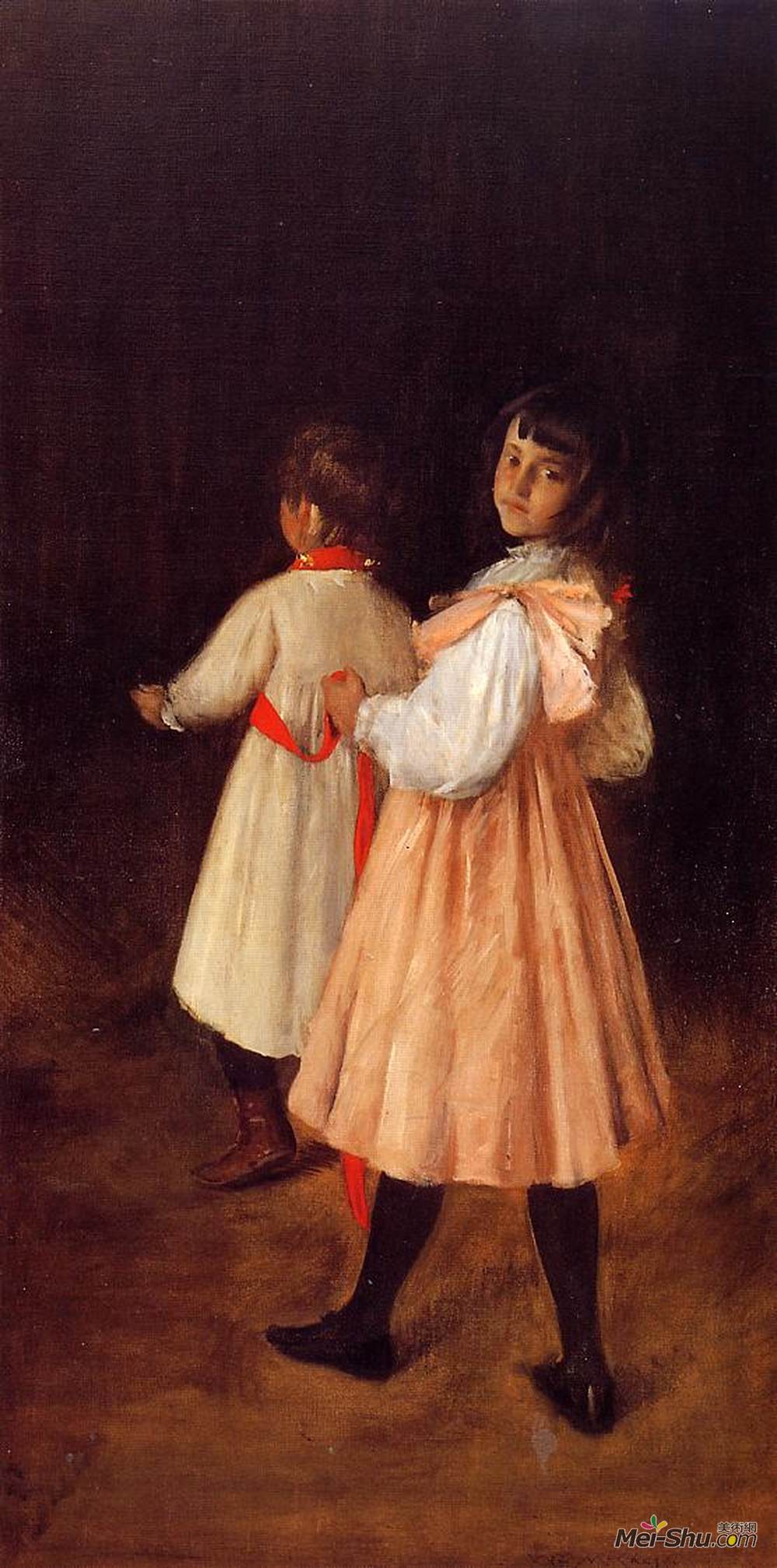 威廉·梅里特·切斯(William Merritt Chase)高清作品《在玩耍》