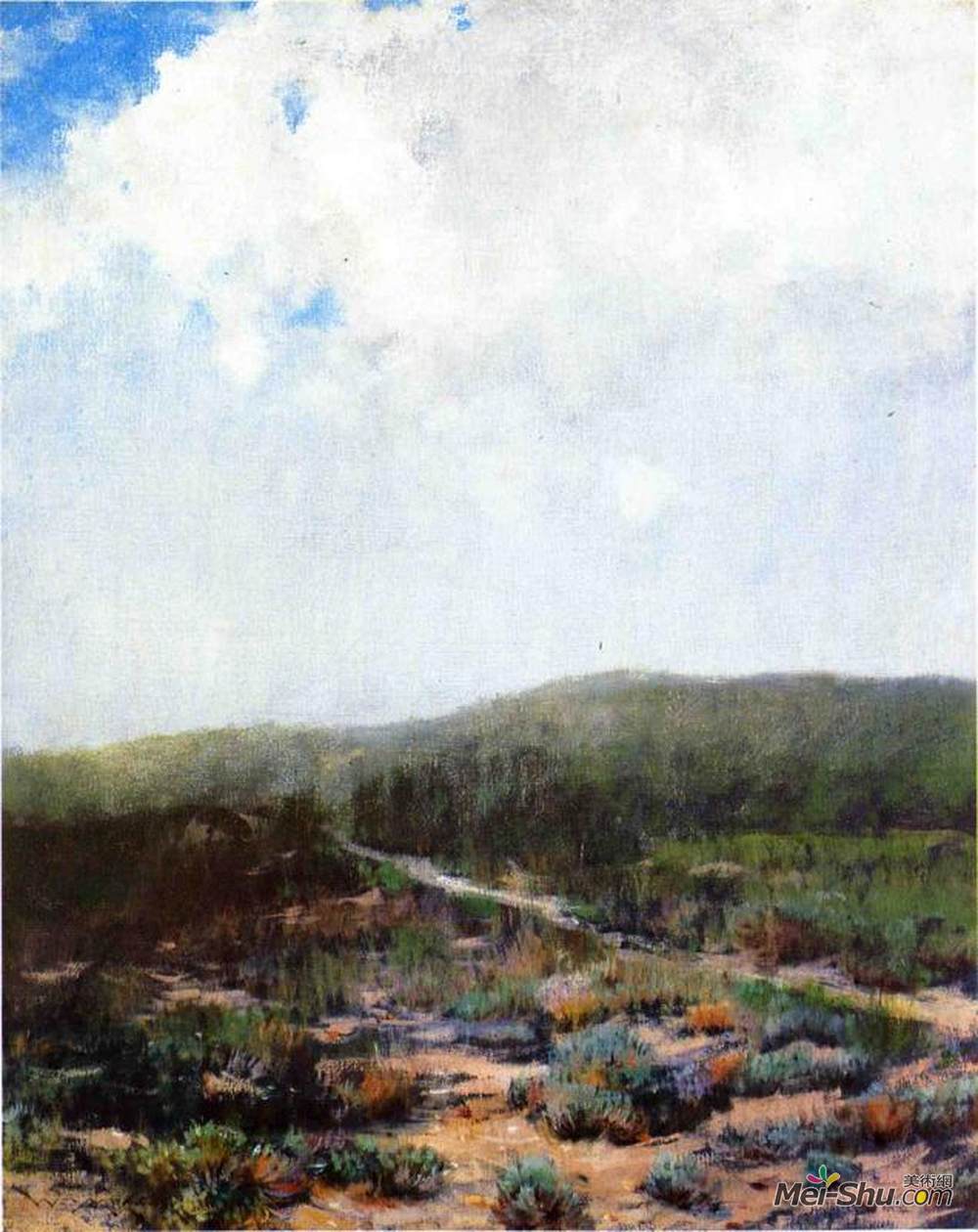 威廉·梅里特·切斯(William Merritt Chase)高清作品《Dunes at Shinnecock》