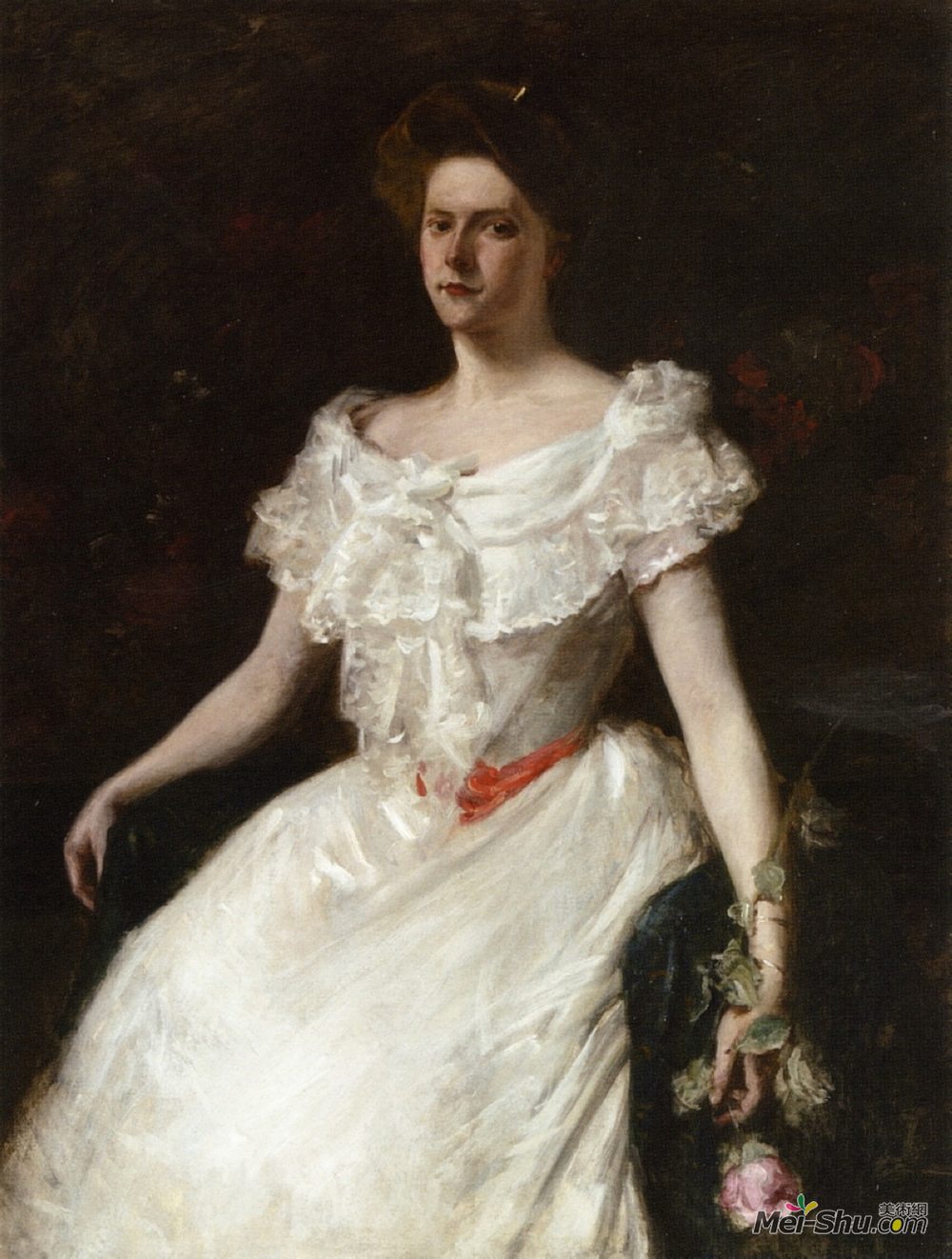 威廉·梅里特·切斯(William Merritt Chase)高清作品《罗丝夫人》