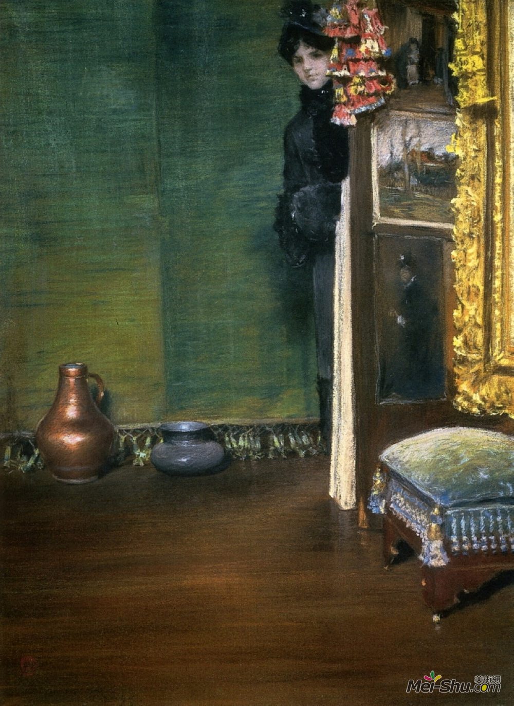 威廉·梅里特·切斯(William Merritt Chase)高清作品《我可以进来吗？》