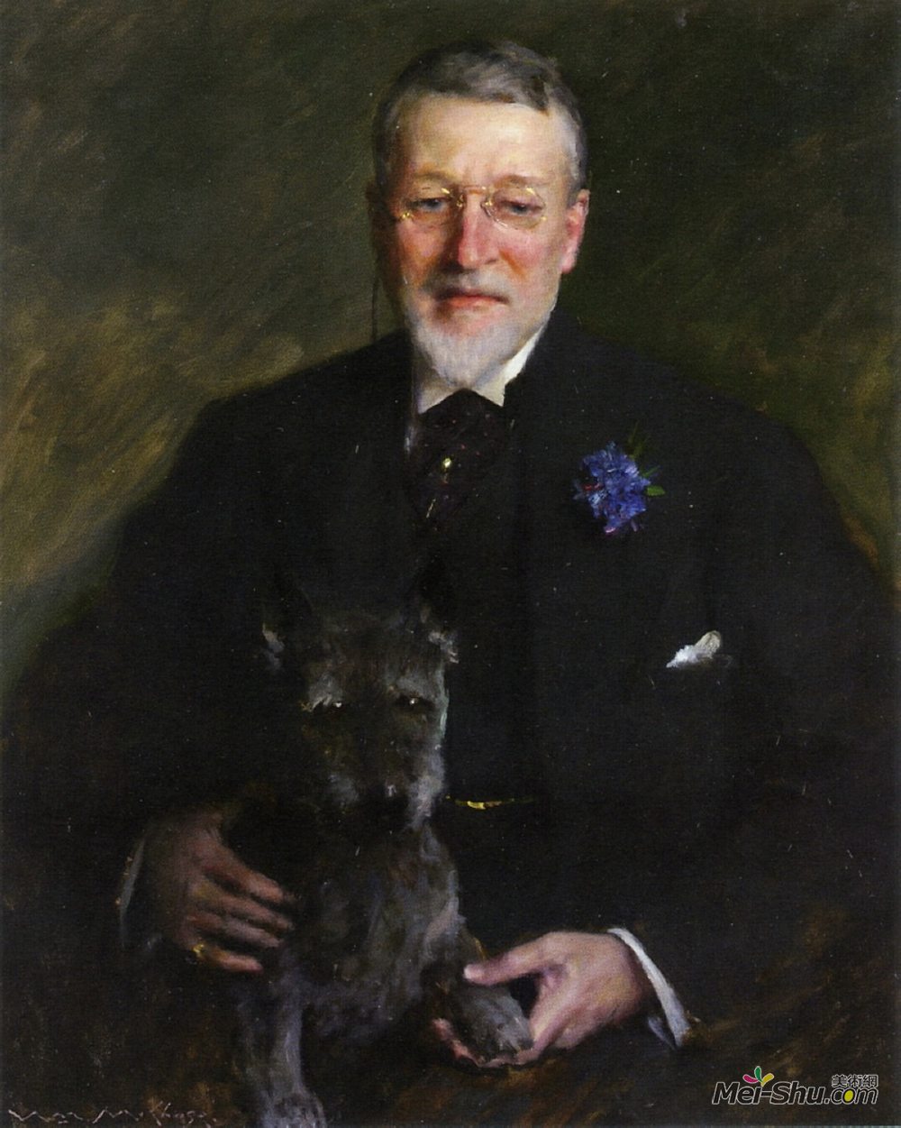 威廉·梅里特·切斯(William Merritt Chase)高清作品《Francis Guerin Lloyd先生》