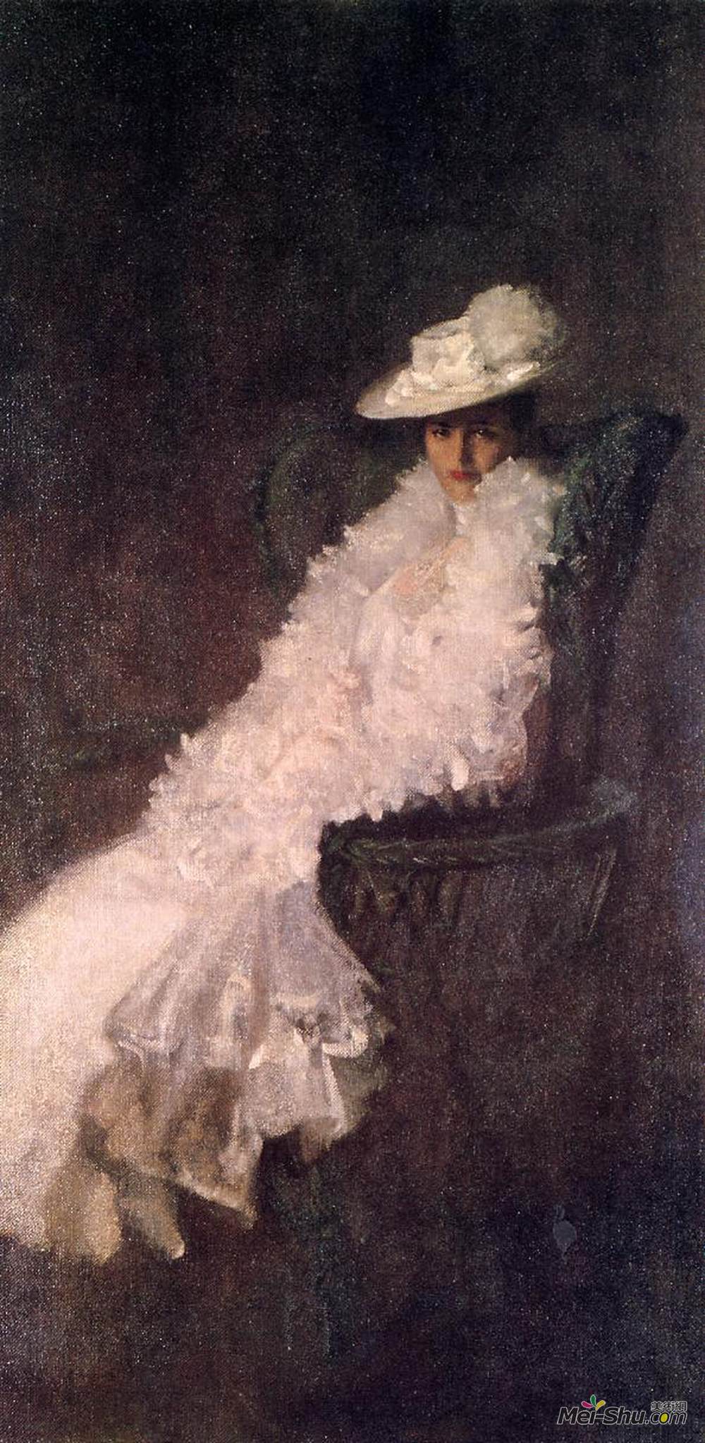 威廉·梅里特·切斯(William Merritt Chase)高清作品《My Daughter Dieudonnee (aka Alice Dieudonnee Chase)》