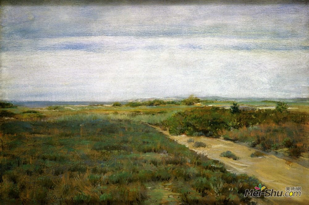 威廉·梅里特·切斯(William Merritt Chase)高清作品《Near the Sea (aka Shinnecock)》