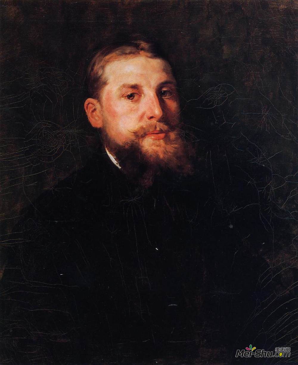 威廉·梅里特·切斯(William Merritt Chase)高清作品《绅士的肖像》