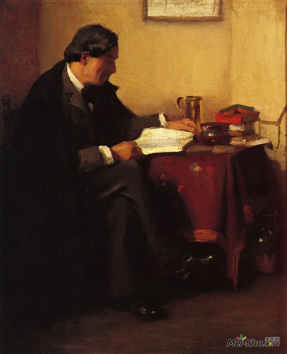 威廉·梅里特·切斯(William Merritt Chase)高清作品《阿尔伯特·哈伯德画像（王室成员）》