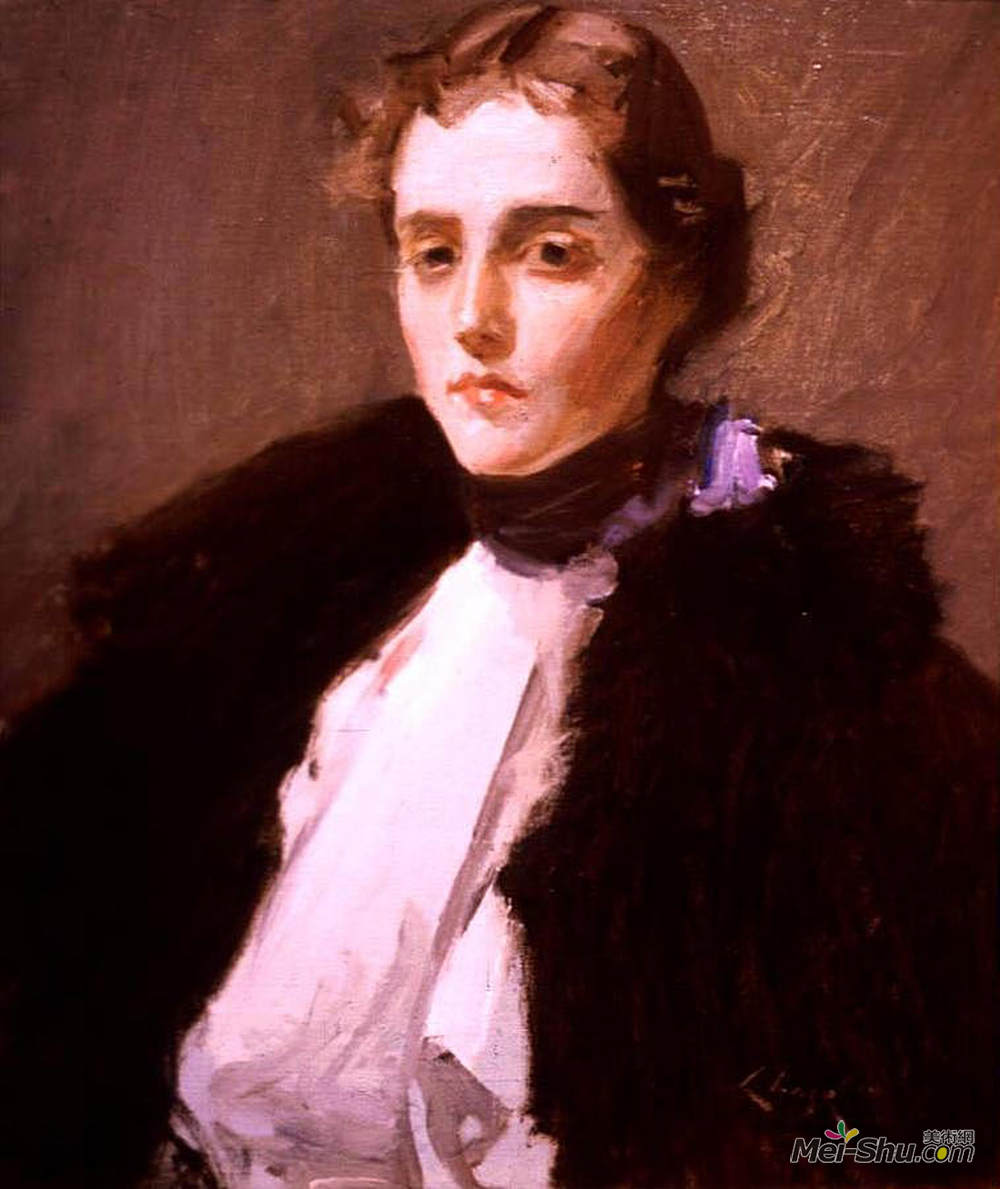 威廉·梅里特·切斯(William Merritt Chase)高清作品《Portrait of Fra Dana》