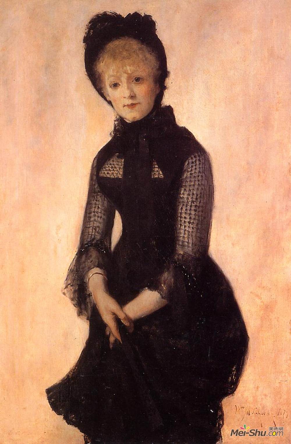 威廉·梅里特·切斯(William Merritt Chase)高清作品《Portrait of Harriet Hubbard Ayer》