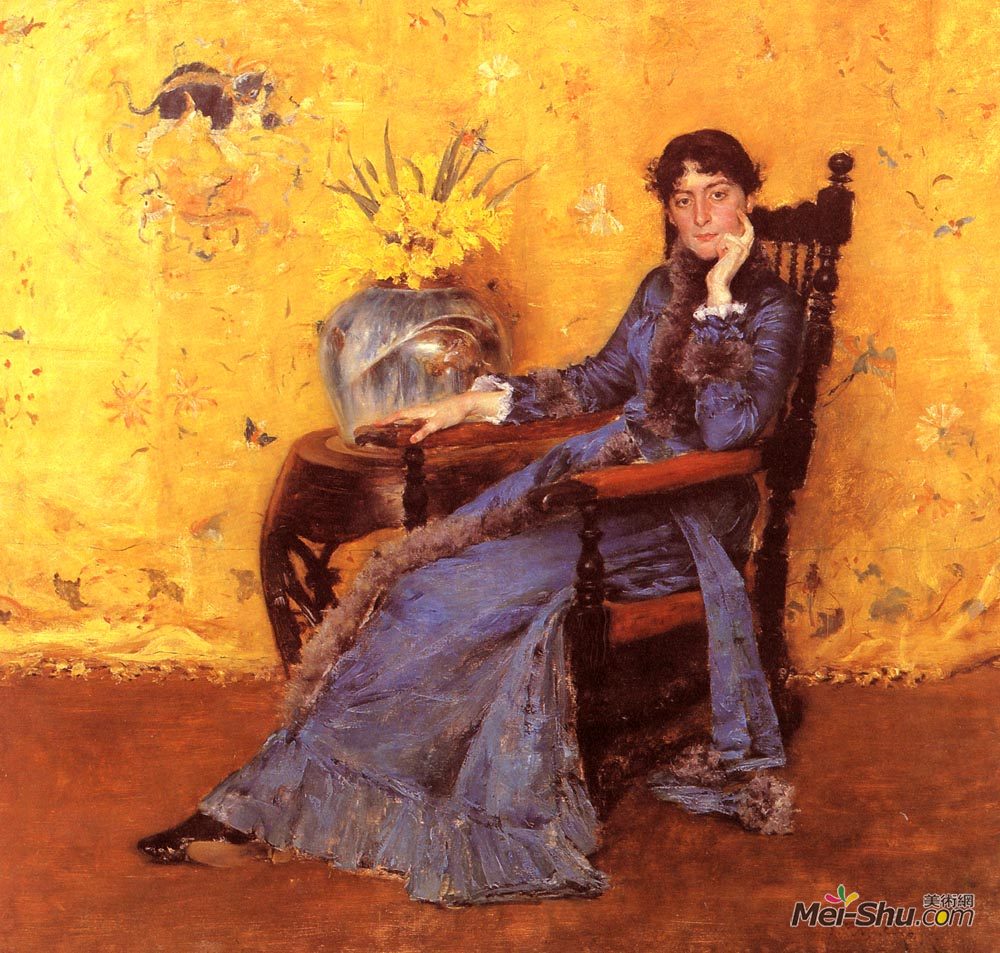 威廉·梅里特·切斯(William Merritt Chase)高清作品《多拉惠勒小姐的肖像》