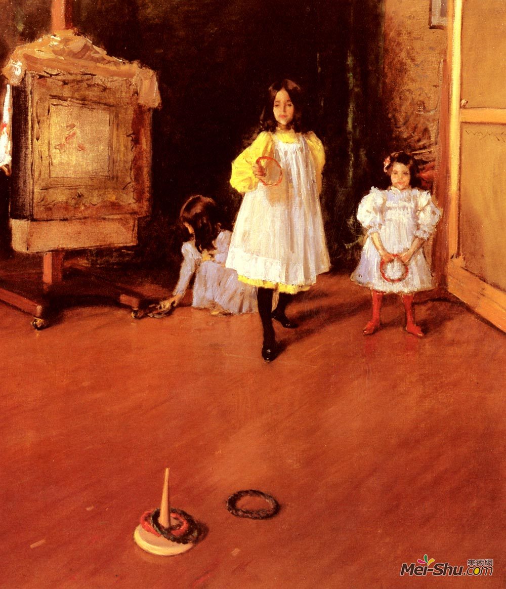 威廉·梅里特·切斯(William Merritt Chase)高清作品《掷铁饼》