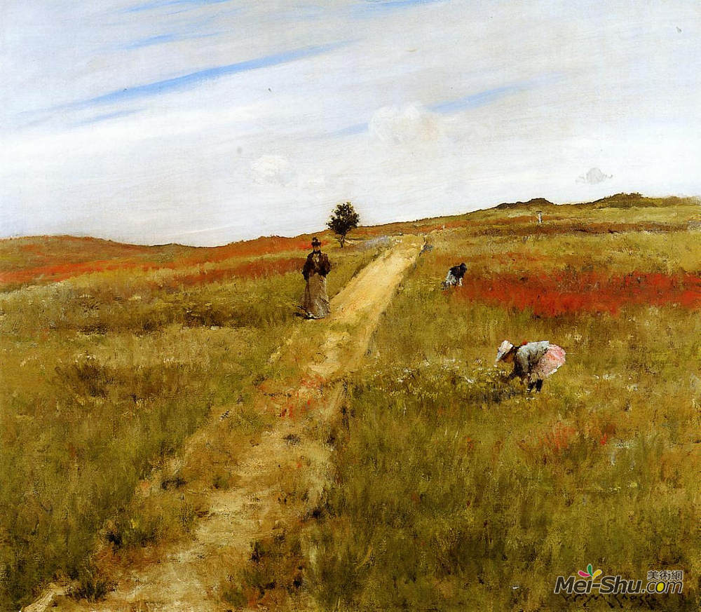 威廉·梅里特·切斯(William Merritt Chase)高清作品《希诺克洛克山（希诺尼克山秋季）》