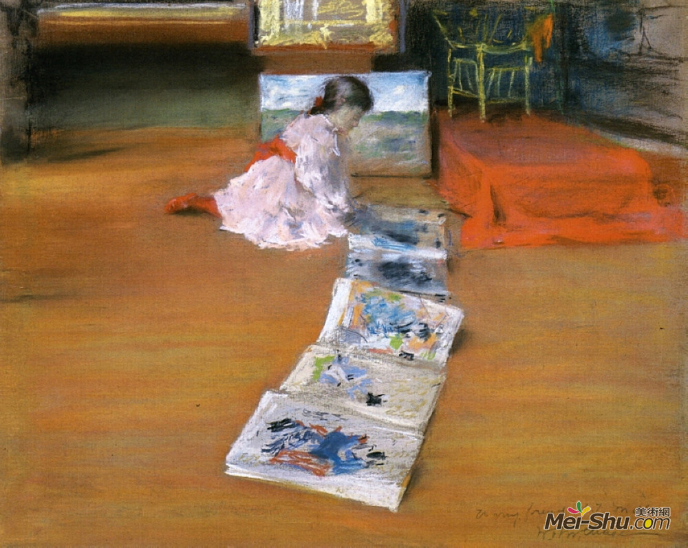 威廉·梅里特·切斯(William Merritt Chase)高清作品《新诺克室内工作室》