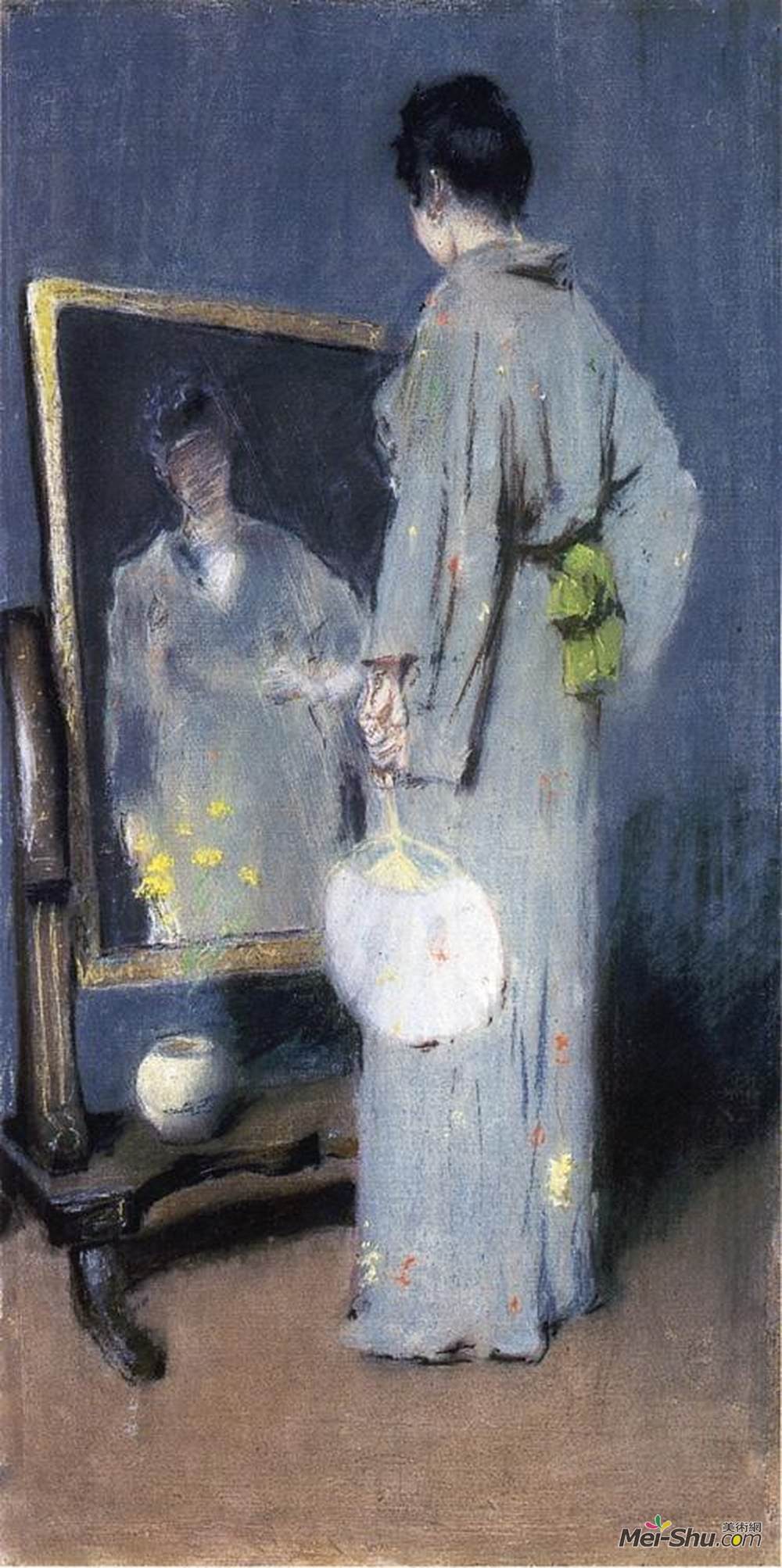 威廉·梅里特·切斯(William Merritt Chase)高清作品《让她做厕所的研究》