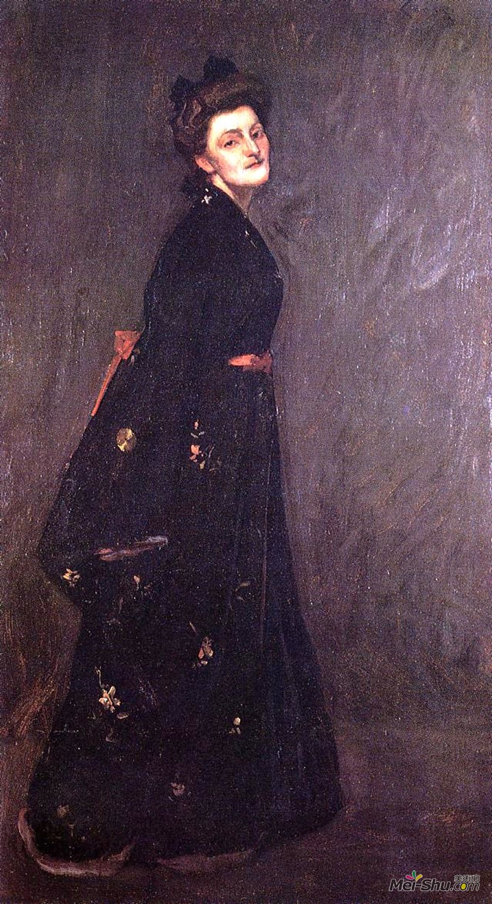 威廉·梅里特·切斯(William Merritt Chase)高清作品《黑色和服》