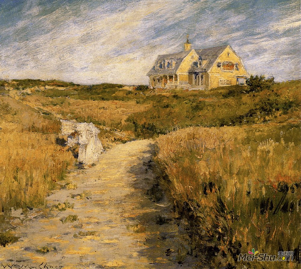 威廉·梅里特·切斯(William Merritt Chase)高清作品《The Chase Homestead at Shinnecock》