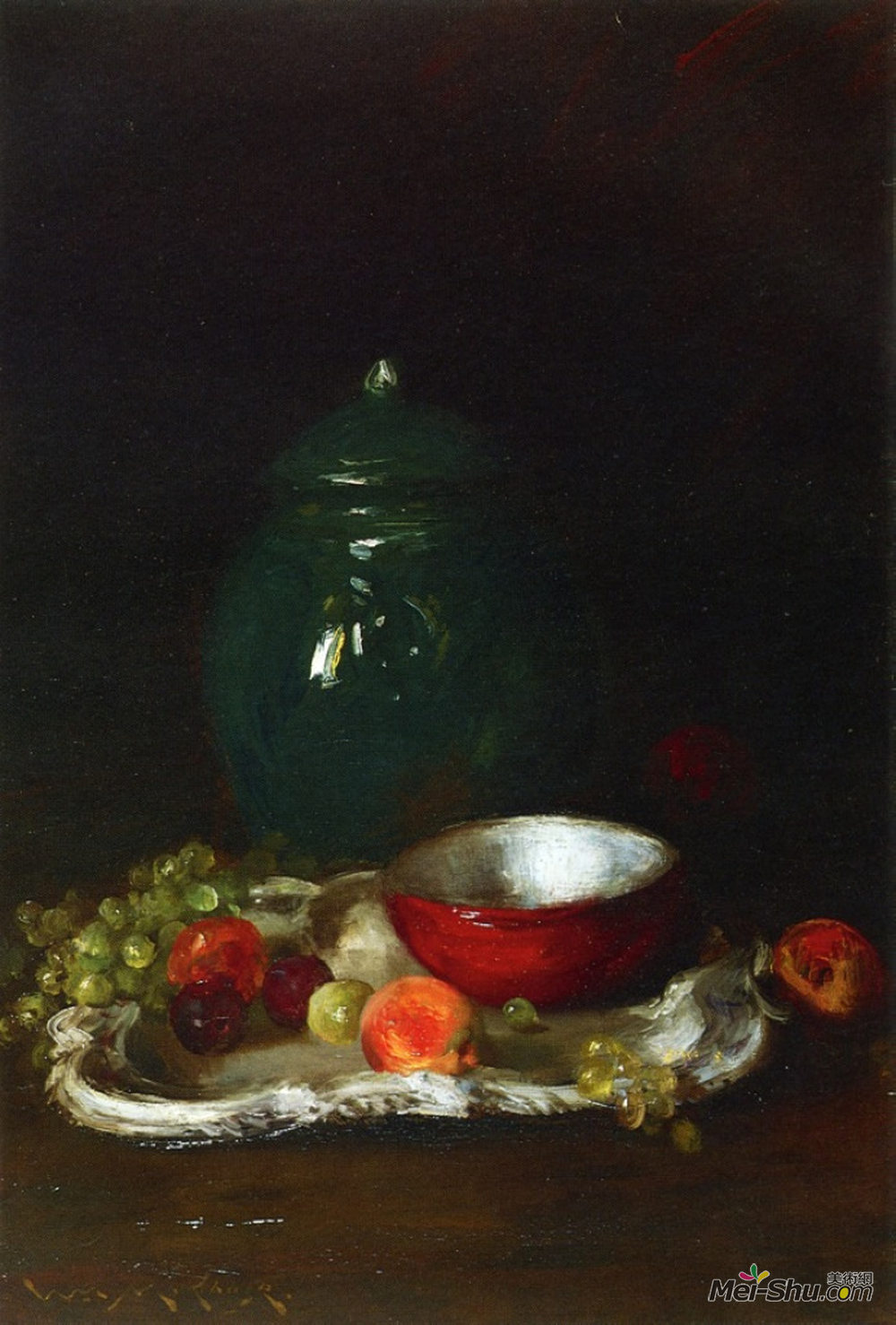 威廉·梅里特·切斯(William Merritt Chase)高清作品《小红碗》