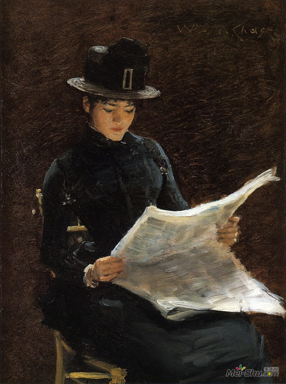 威廉·梅里特·切斯(William Merritt Chase)高清作品《晨报》