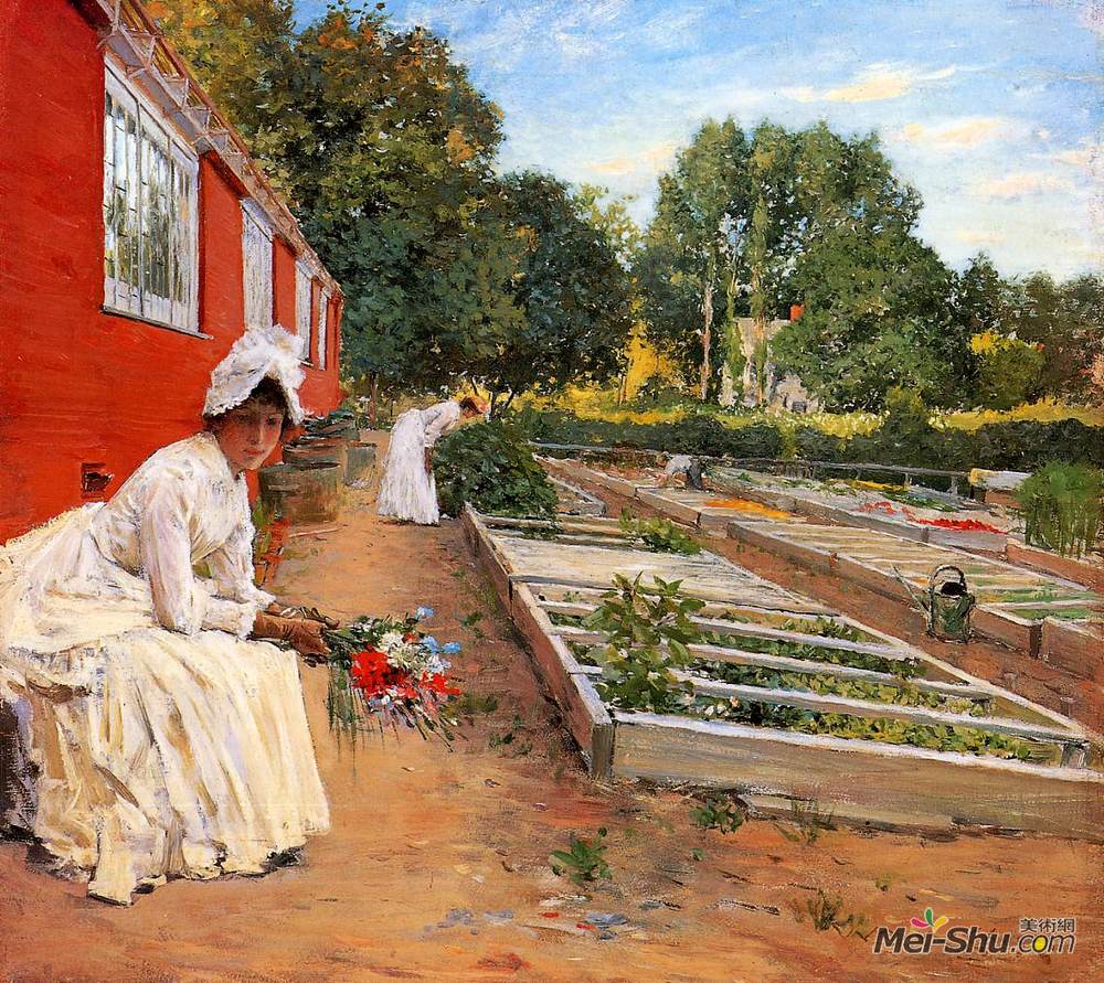 威廉·梅里特·切斯(William Merritt Chase)高清作品《苗圃》