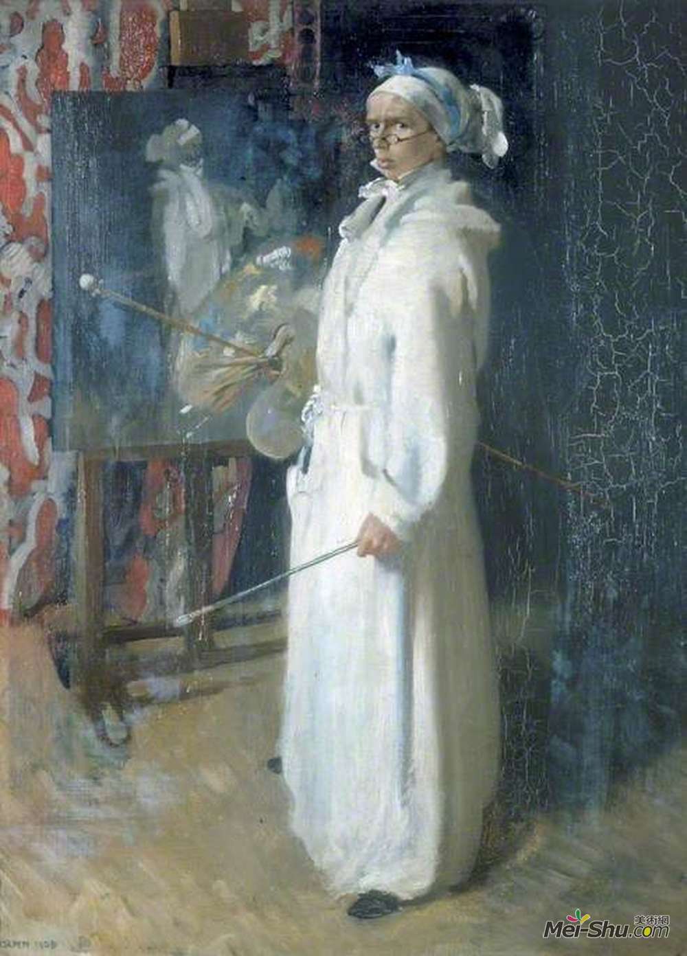 威廉·奥宾(William Orpen)高清作品《艺术家肖像》