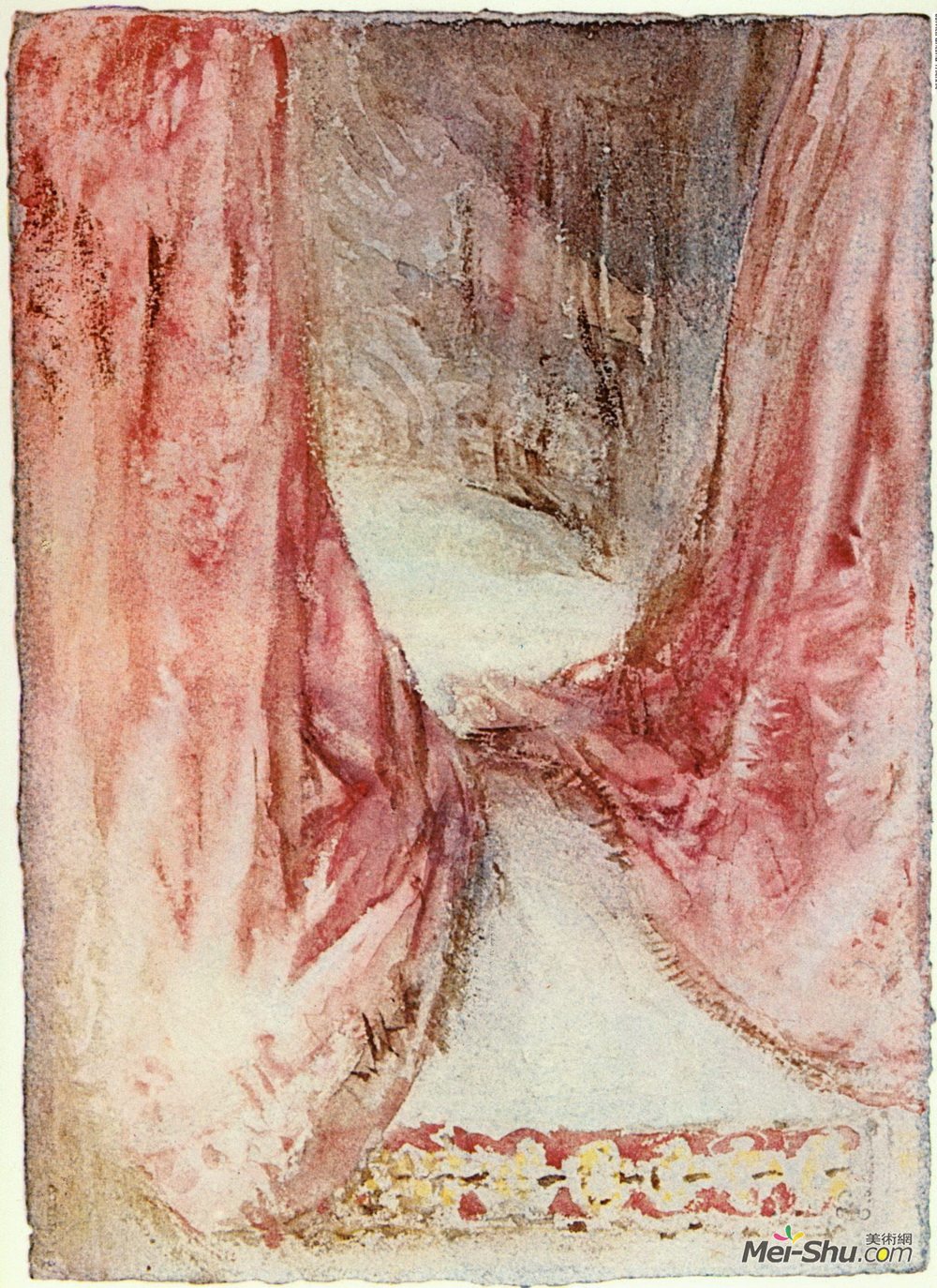 约瑟夫·马洛德·威廉·透纳(J.M.W. Turner)高清作品《床、帷幔研究》