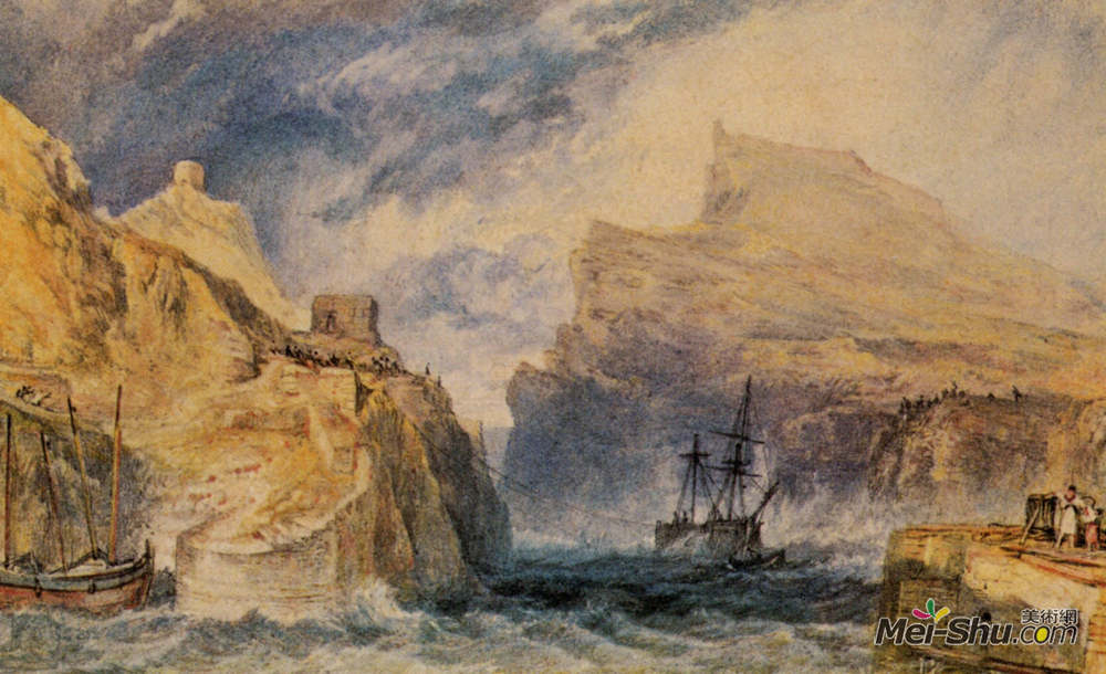 约瑟夫·马洛德·威廉·透纳(J.M.W. Turner)高清作品《康沃尔博斯卡斯尔》