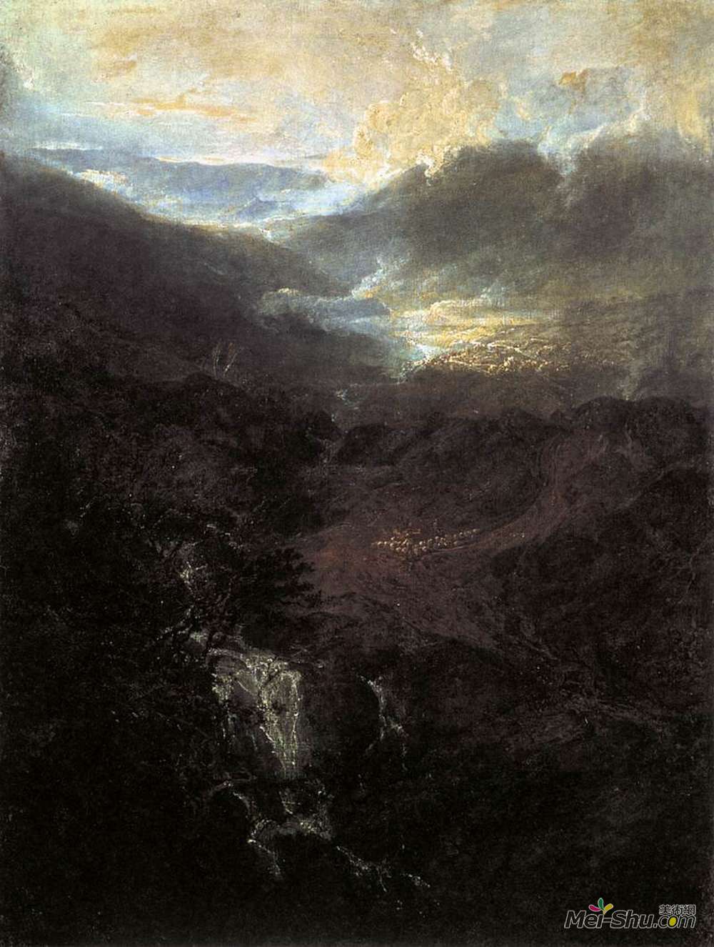 约瑟夫·马洛德·威廉·透纳(J.M.W. Turner)高清作品《诺勒姆城堡，日出》