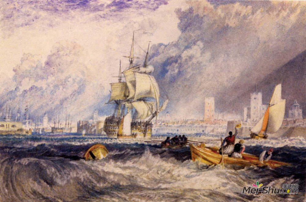 约瑟夫·马洛德·威廉·透纳(J.M.W. Turner)高清作品《朴茨茅斯》
