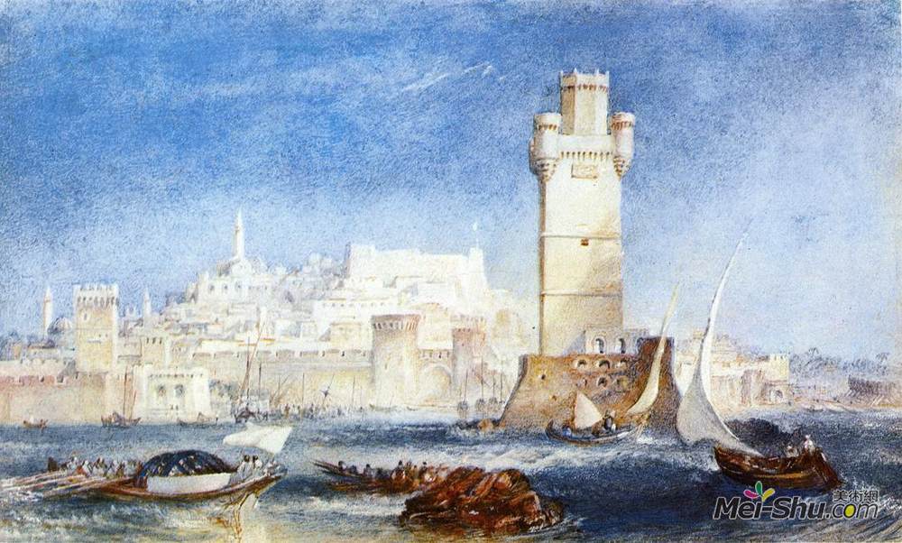 约瑟夫·马洛德·威廉·透纳(J.M.W. Turner)高清作品《罗德（为拜伦勋爵的作品）》