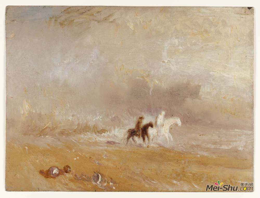 约瑟夫·马洛德·威廉·透纳(J.M.W. Turner)高清作品《海滩上的骑手》