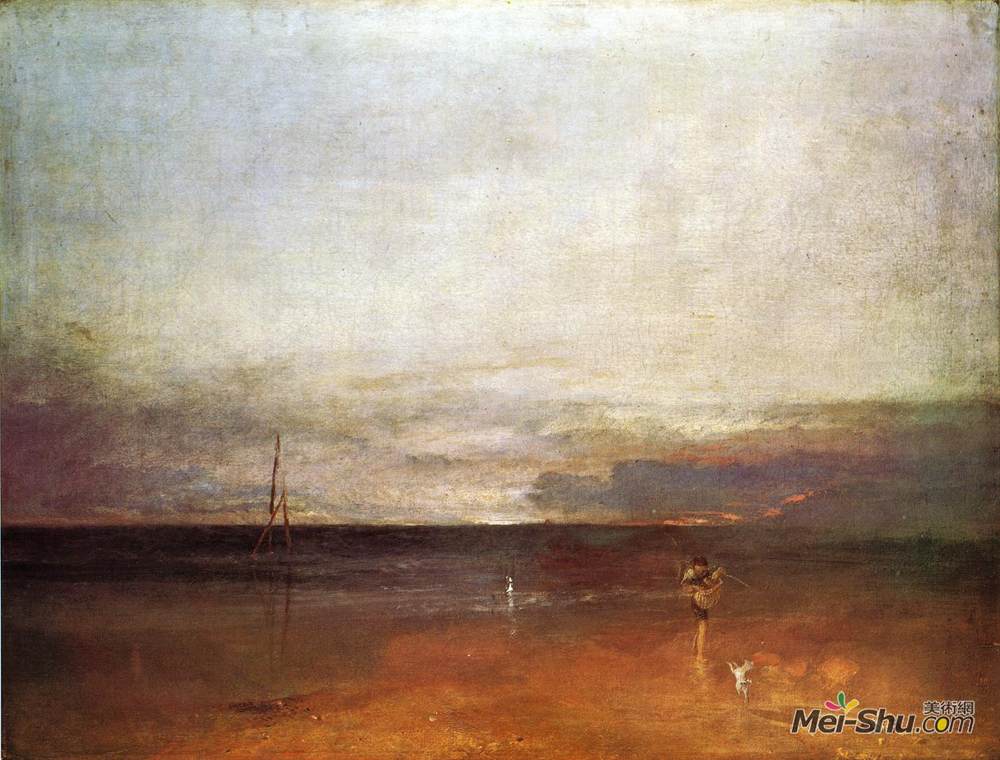 约瑟夫·马洛德·威廉·透纳(J.M.W. Turner)高清作品《带数字的岩石湾》