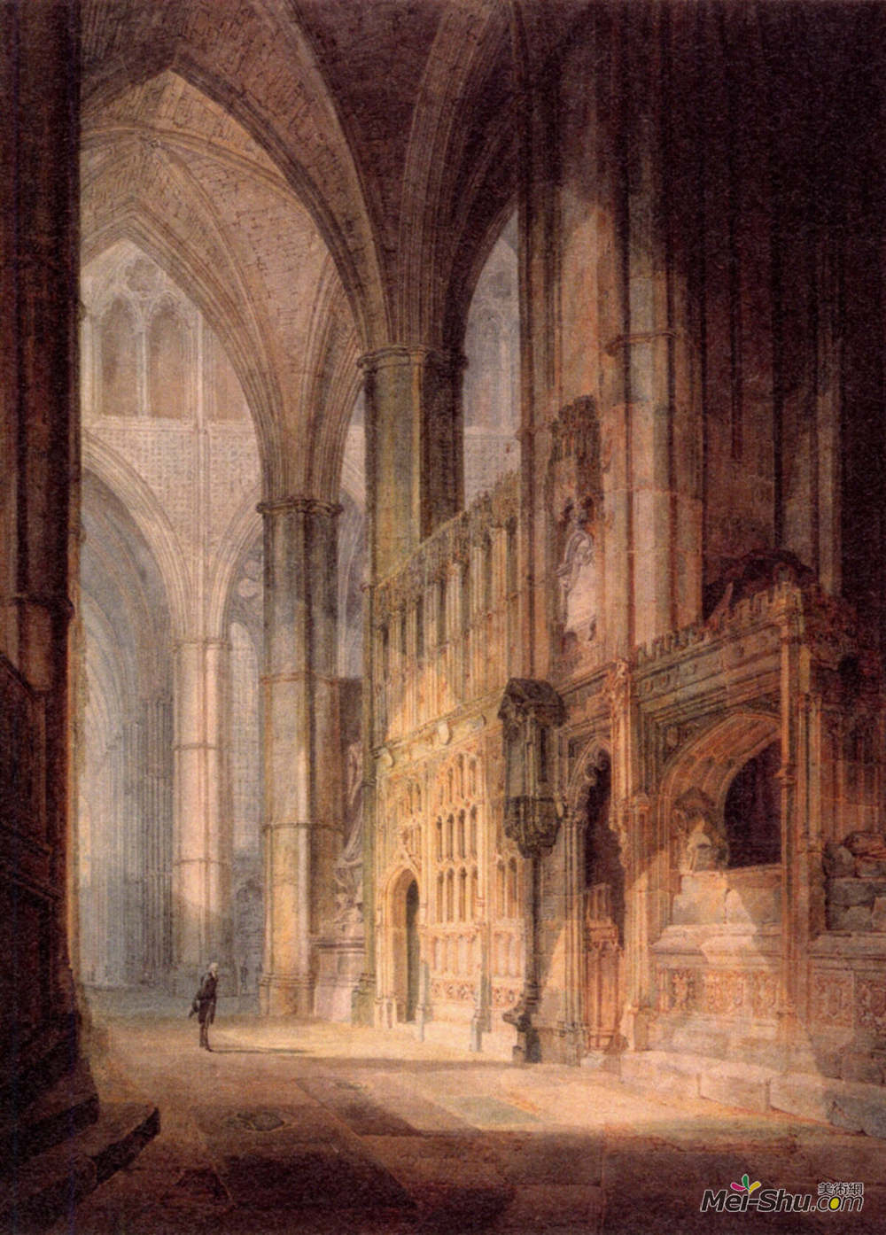 约瑟夫·马洛德·威廉·透纳(J.M.W. Turner)高清作品《圣伊拉斯穆斯，威斯敏斯特教堂主教伊斯普尔教堂》