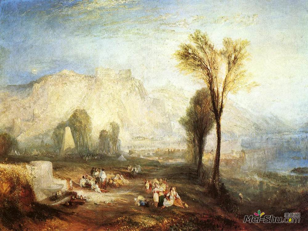 约瑟夫·马洛德·威廉·透纳(J.M.W. Turner)高清作品《The Bright Stone of Honour (Ehrenbreitstein) and the Tomb of》