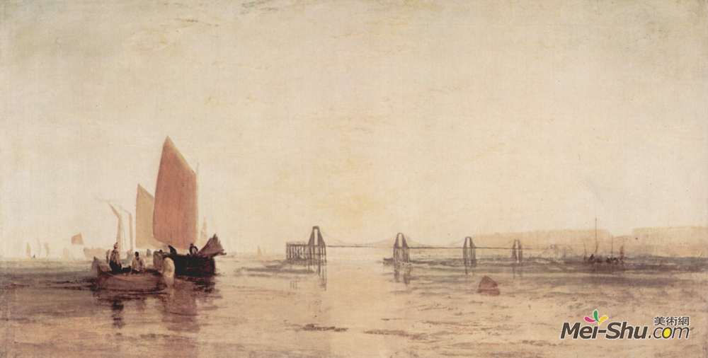 约瑟夫·马洛德·威廉·透纳(J.M.W. Turner)高清作品《布赖顿的链桥码头》