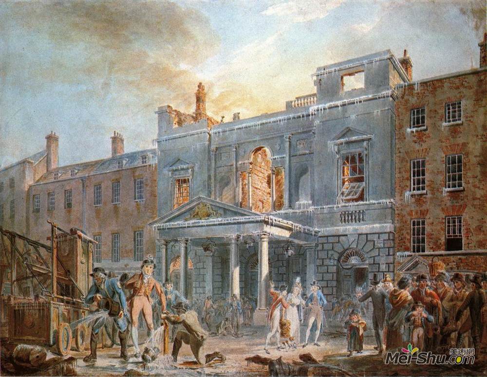 约瑟夫·马洛德·威廉·透纳(J.M.W. Turner)高清作品《大火过后的早晨，万神殿》