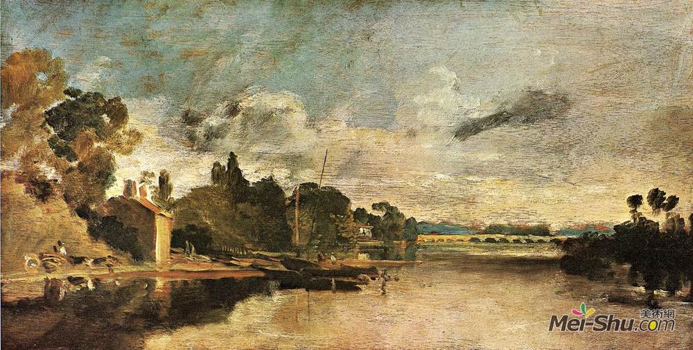 约瑟夫·马洛德·威廉·透纳(J.M.W. Turner)高清作品《沃尔顿桥段的泰晤士河》