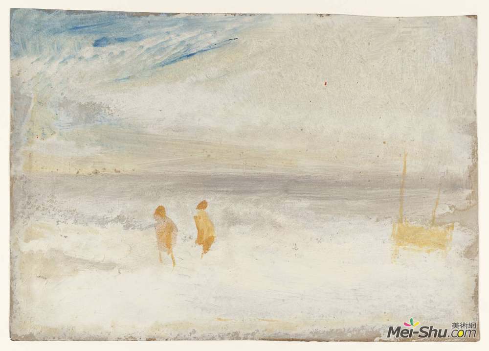 约瑟夫·马洛德·威廉·透纳(J.M.W. Turner)高清作品《海滩上的两个人物》