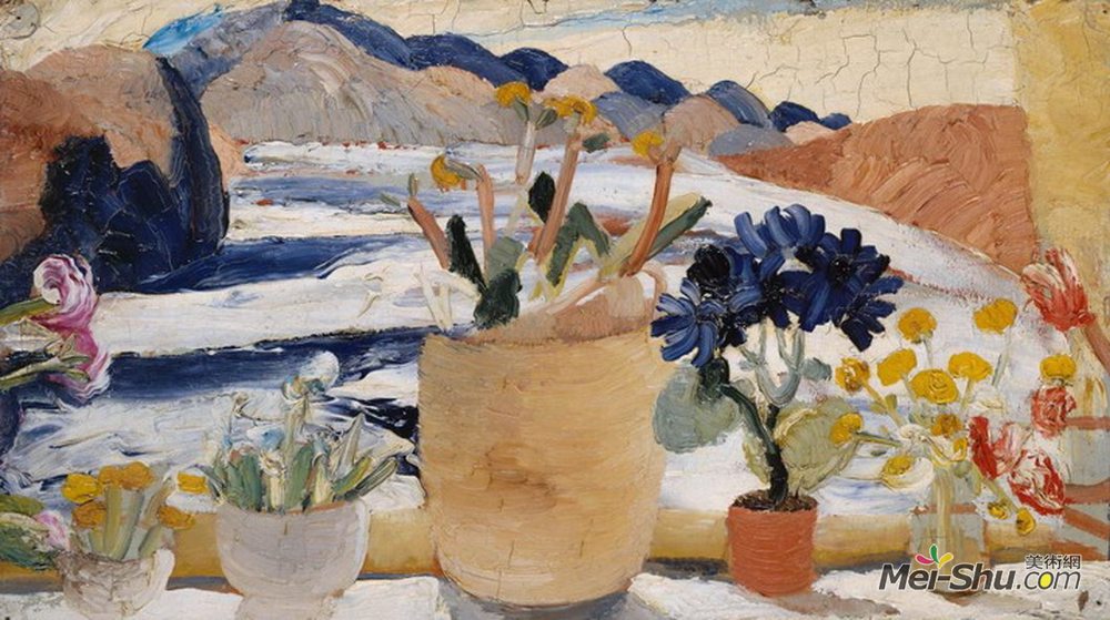 威尼弗雷德·尼科尔森(Winifred Nicholson)高清作品《卢加诺窗台》