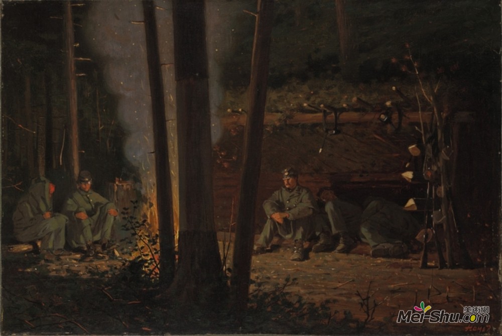 温斯洛·荷默(Winslow Homer)高清作品《约克镇前面》
