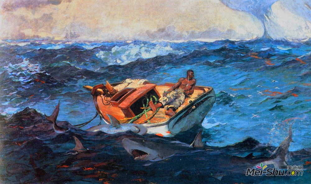 温斯洛·荷默(Winslow Homer)高清作品《湾流》