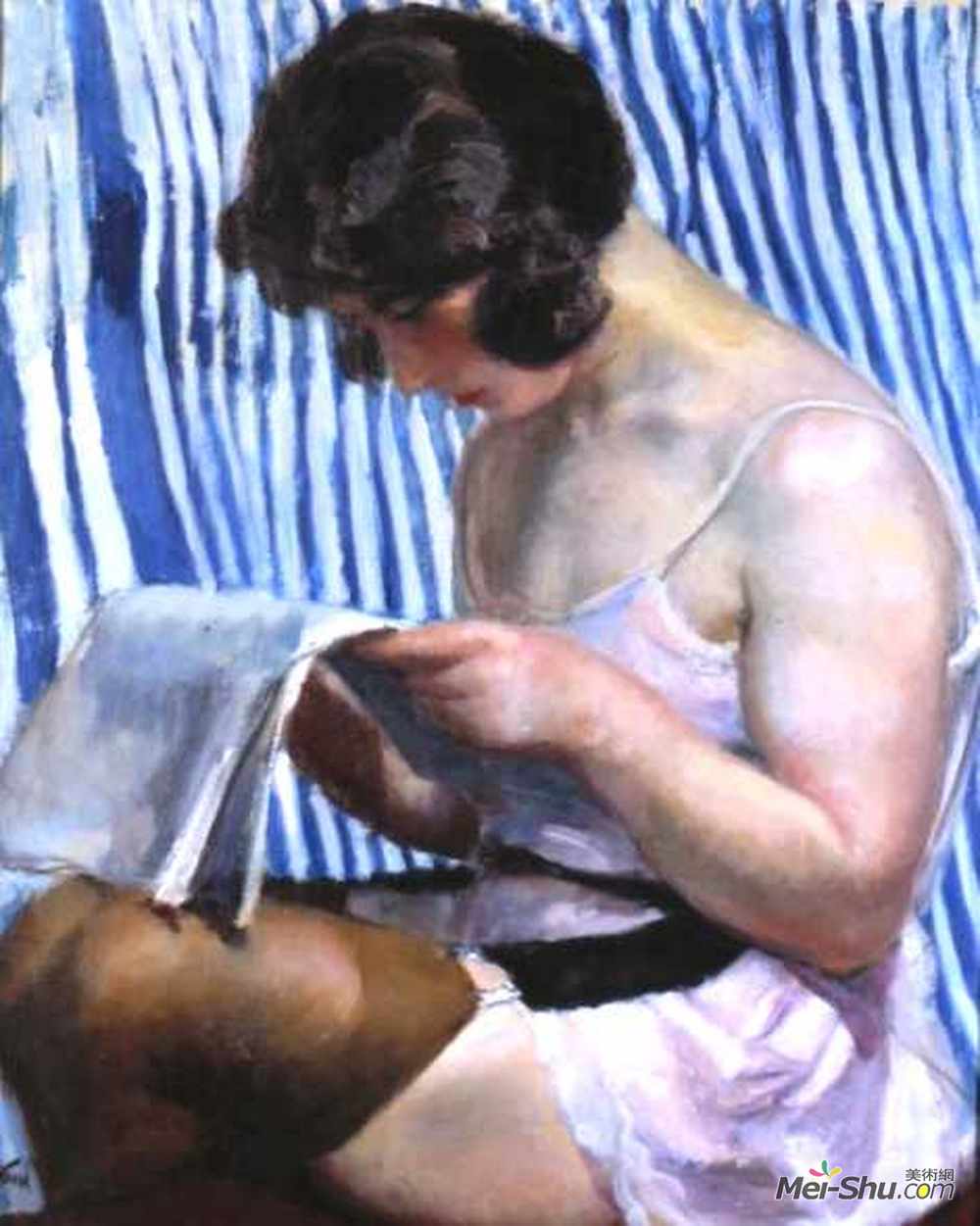沃伊切赫·维斯(Wojciech Weiss)高清作品《读报纸的模范》