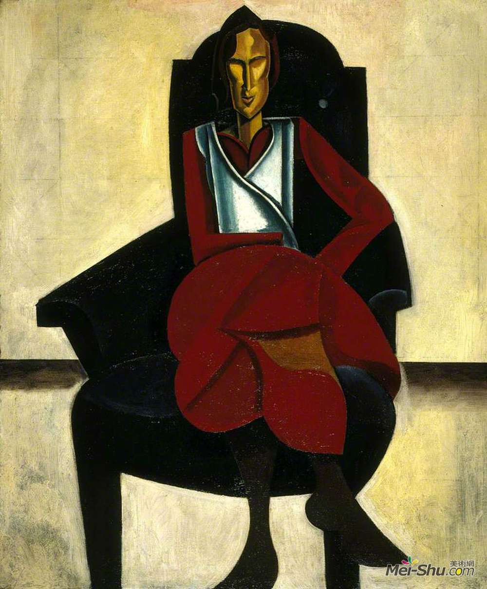 温德姆·刘易斯(Wyndham Lewis)高清作品《坐姿》