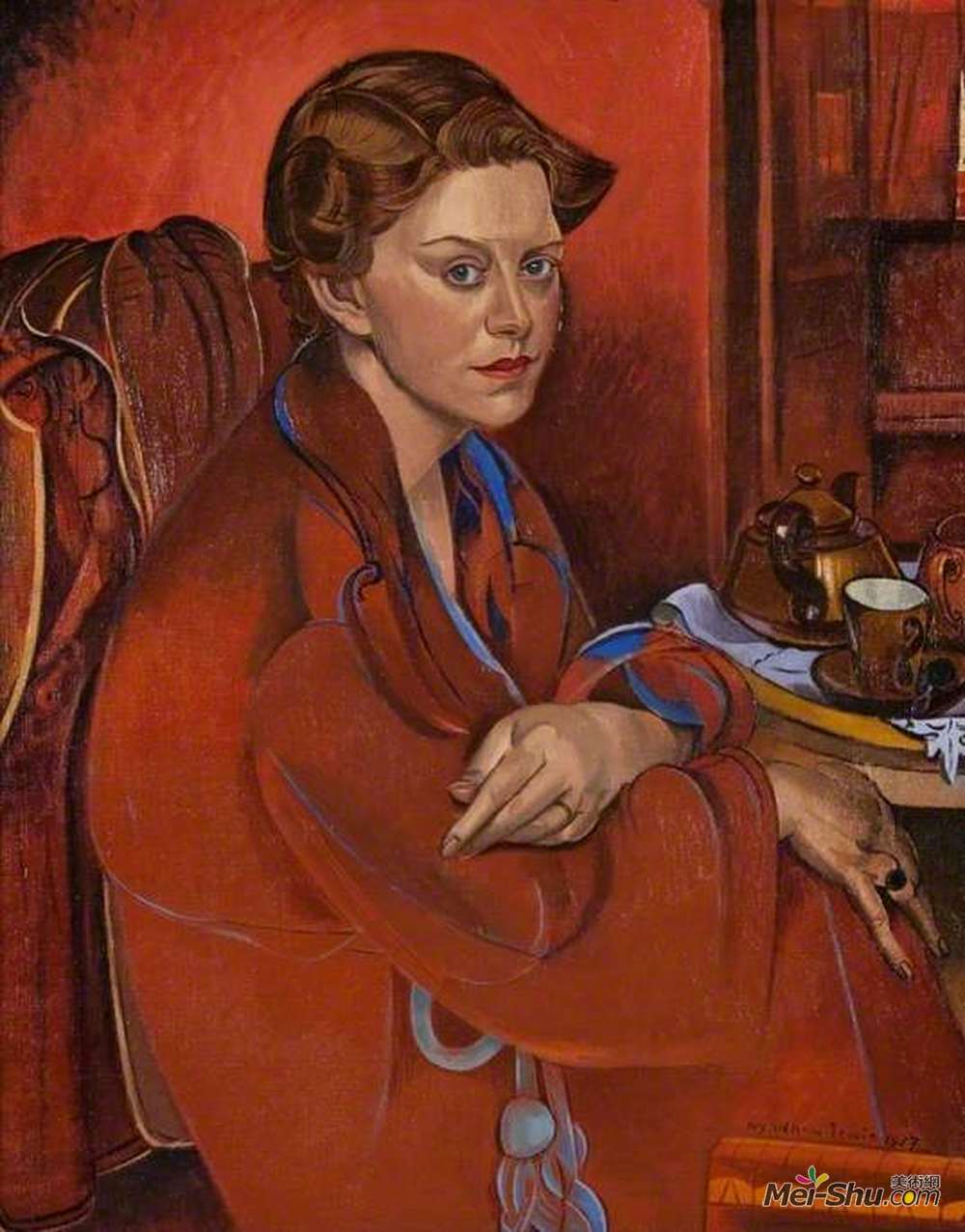 温德姆·刘易斯(Wyndham Lewis)高清作品《Froanna, the Artist's Wife》