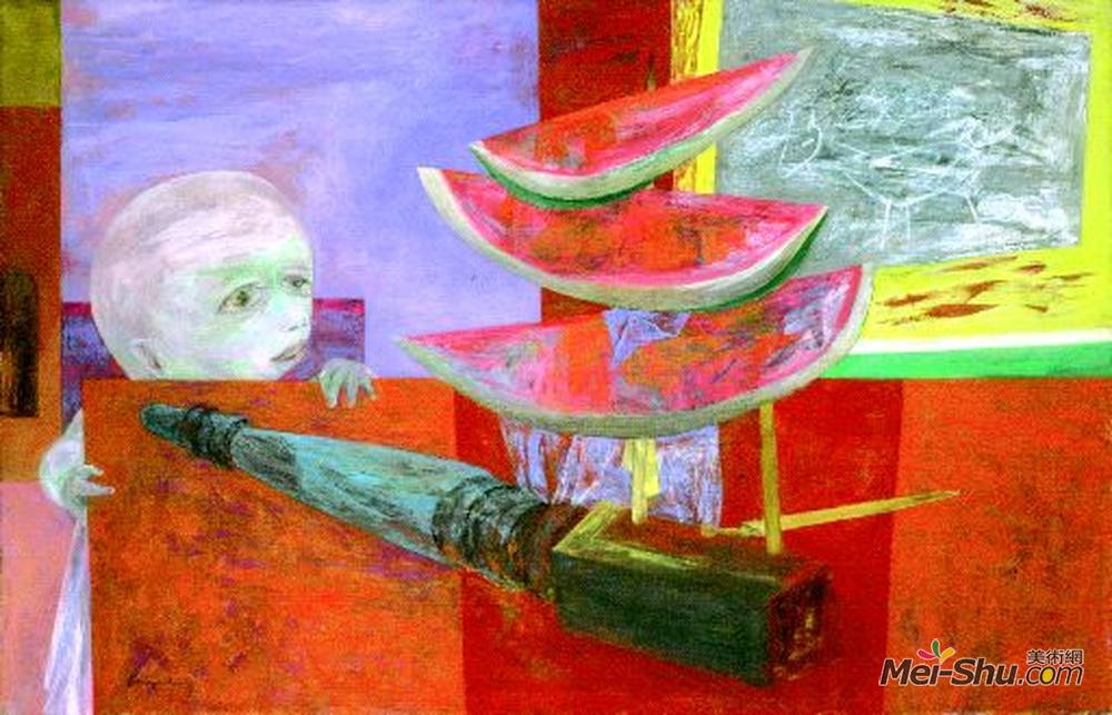 国吉康雄(Yasuo Kuniyoshi)高清作品《禁果》