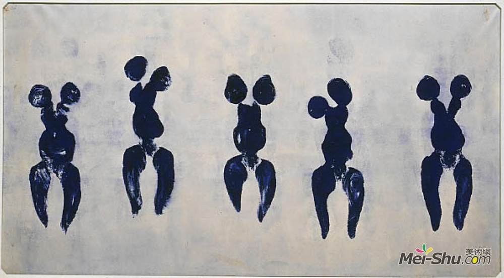 伊夫·克莱因(Yves Klein)高清作品《蓝色时期的人体测量》