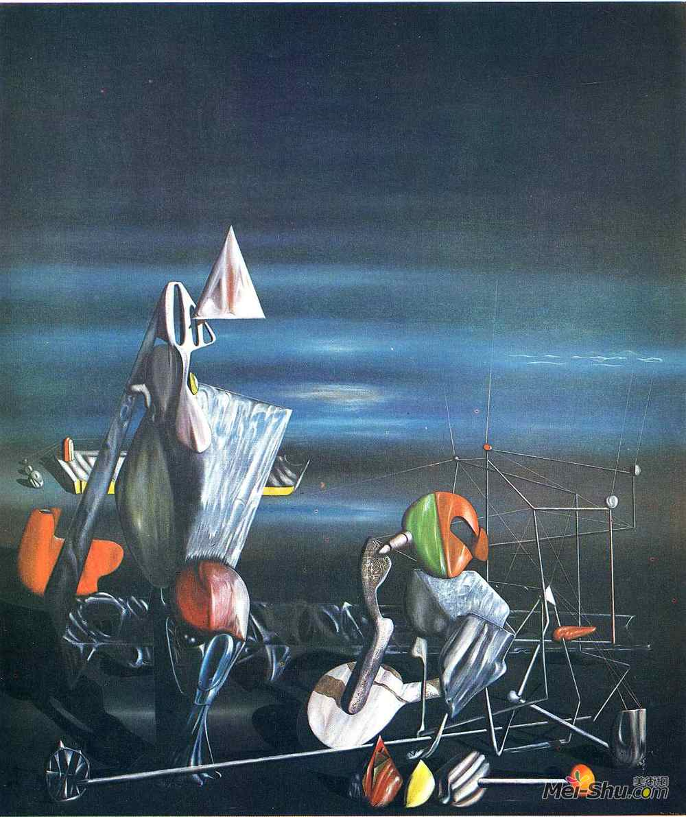 伊夫·唐吉(Yves Tanguy)高清作品《慢慢走向北方》