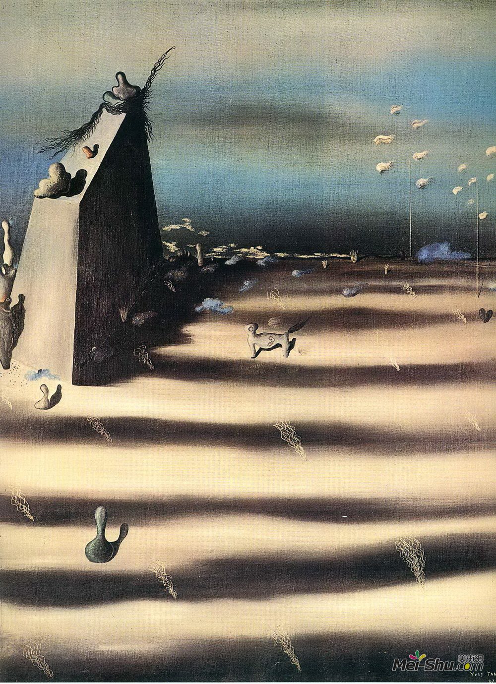 伊夫·唐吉(Yves Tanguy)高清作品《代表风景的大幅画》