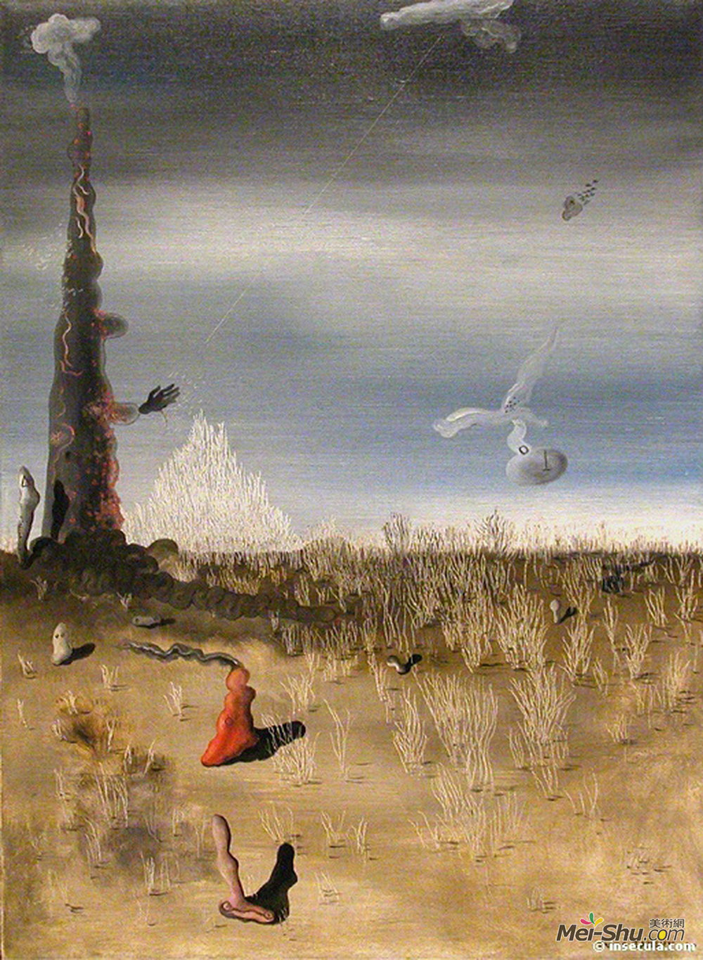 伊夫·唐吉(Yves Tanguy)高清作品《无用灯的熄灭》