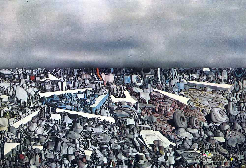 伊夫·唐吉(Yves Tanguy)高清作品《弧的乘法》