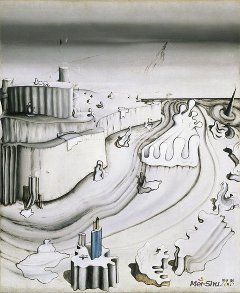 伊夫·唐吉(Yves Tanguy)高清作品《岬角宫殿》